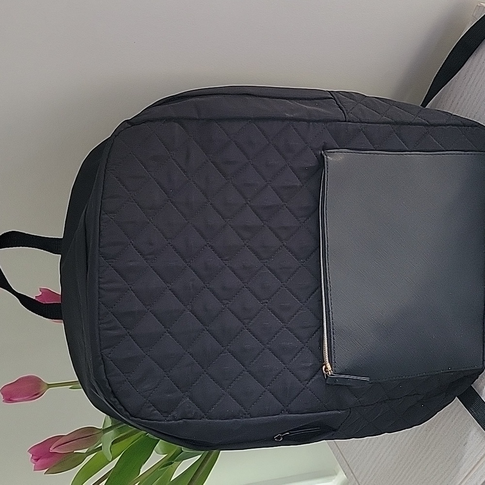 DSW Black Quilted Backpack